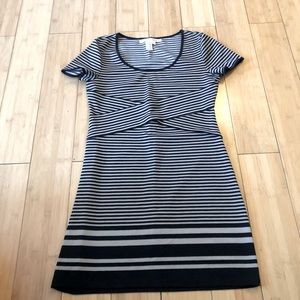 Max Studio Stripped Dress Stretchy Sz Large
